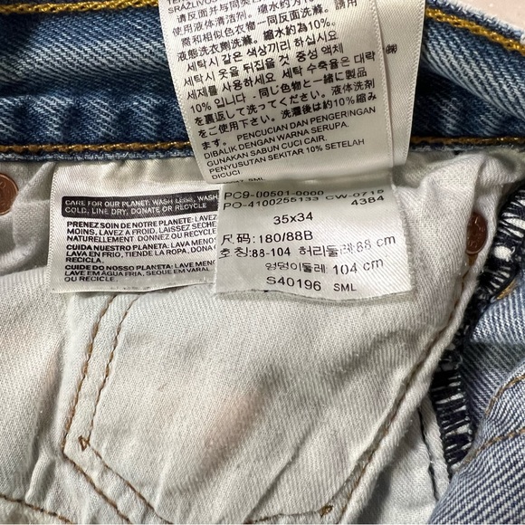 Men’s Levi’s 501 Original Fit Button Fly Distressed 34 x 30.5 - Picture 5 of 7